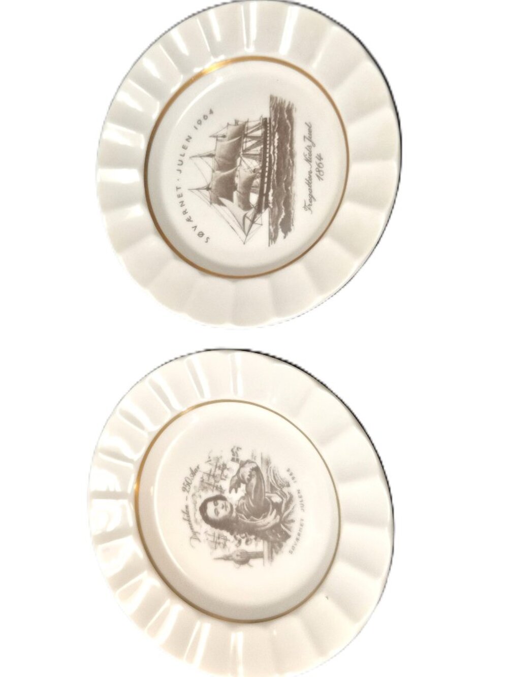 2 Royal Copenhagen Commemorative Plates – Fregatten Niels Juel 1864 & Dynekilen